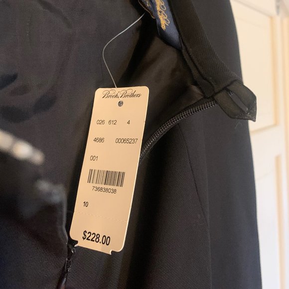 Brooks Brothers Wool Pencil Skirt, Black - Size 10 - Picture 8 of 9